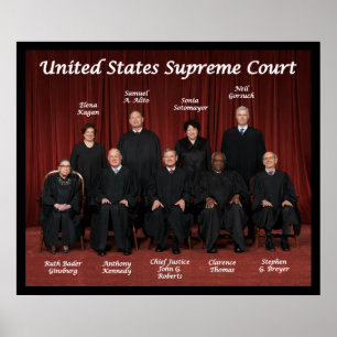 Pôster Juízos do Supremo Tribunal dos Estados Unidos