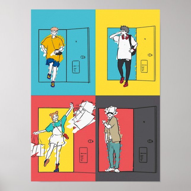 Poster Jujutsu Kaisen Anime Doors Dancing Outro (Frente)