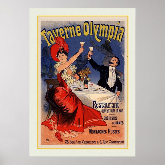 Poster Jules Chéret,anúncio,1890 (Frente)