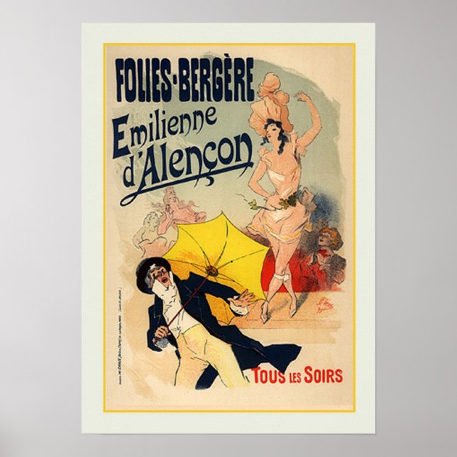 Poster Jules Chéret,anúncio,1890 (Frente)