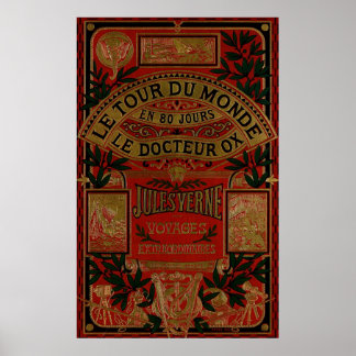 Poster Jules Verne Ao Redor Do Mundo Em Oitenta Dias