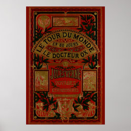 Poster Jules Verne Ao Redor Do Mundo Em Oitenta Dias