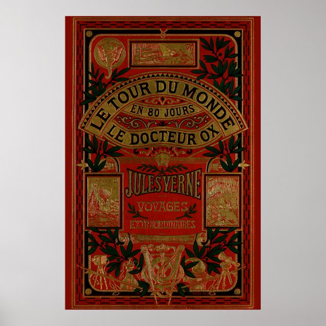 Poster Jules Verne Ao Redor Do Mundo Em Oitenta Dias (Frente)