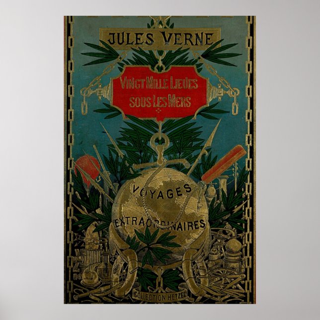 Poster Jules Verne Extraordinary Voyages (Frente)