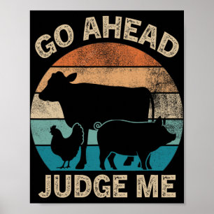 Poster Julga Me Julgamento De Gado De Corte Vaca Porco C