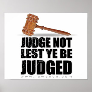 Pôster "Julgue não a fim de que não o YE seja" impress
