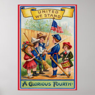 Poster julho de quarto do vintage