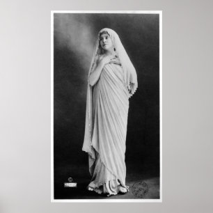 Poster Julia Bartet no "Antígona" por Sophocles