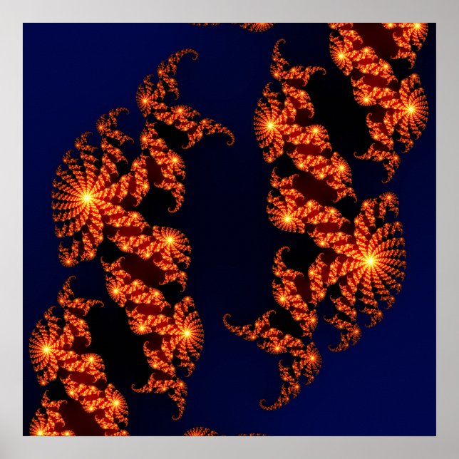 Pôster Julia Fractal Zoom (Frente)