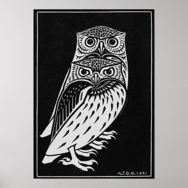 Poster Julie de Graag 2 Owls (Frente)