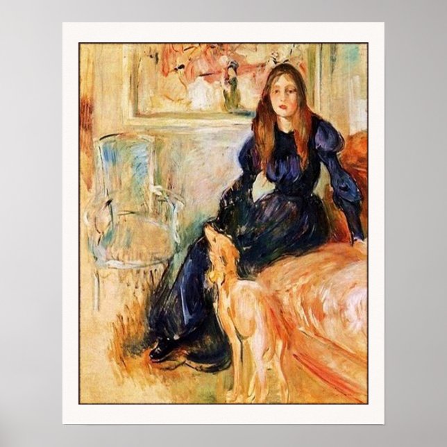 Pôster Julie Manet e seus Greyhound Laertes (Frente)