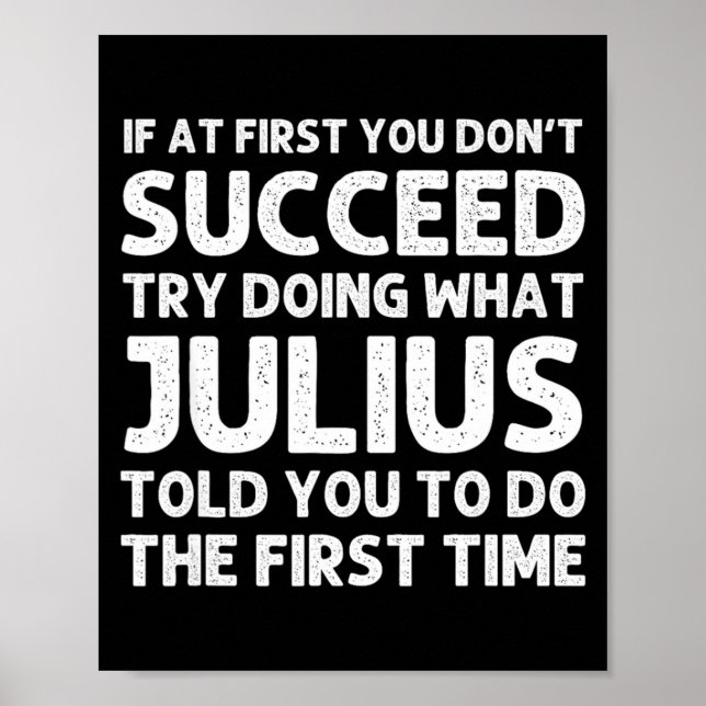 Poster Julius Gift Name D Birthday Funny Chris  (Frente)