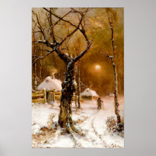 Pôster Julius Klever: Caminhada da noite do inverno