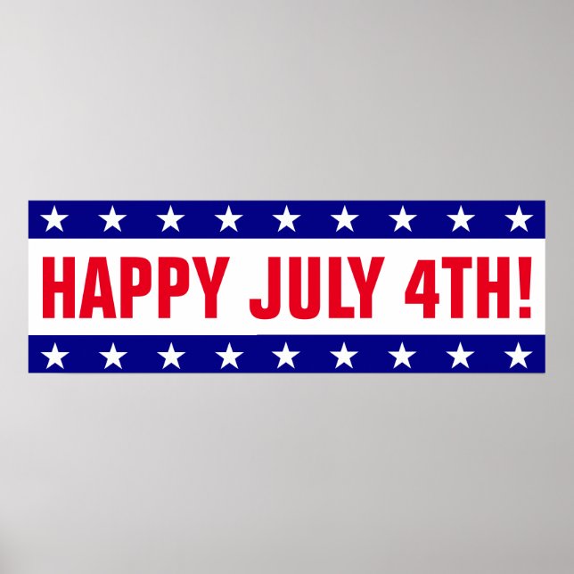 Pôster JULY 4th Party Banner (Frente)