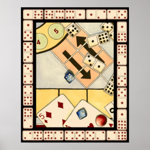Pôster Jumbled Assortment of Games of Chance