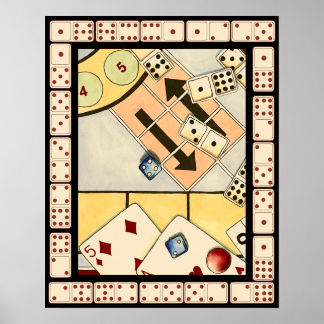 Pôster Jumbled Assortment of Games of Chance (Frente)