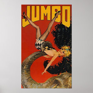 POSTER JUMBO O ELEFANTE GIGANTE E SENHORA!