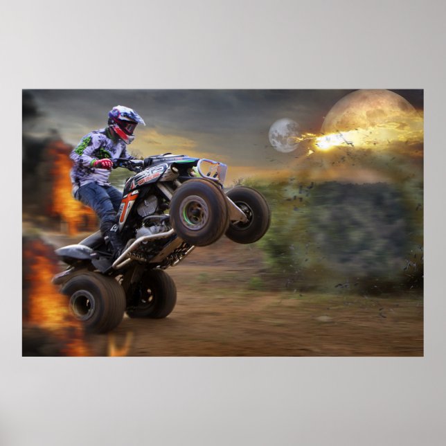 Poster Jump to the Porthole with your Quad Bike (Frente)