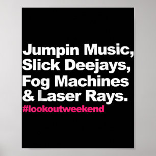 Poster Jumpin Music Slick Deejays Fog Machines E Laser