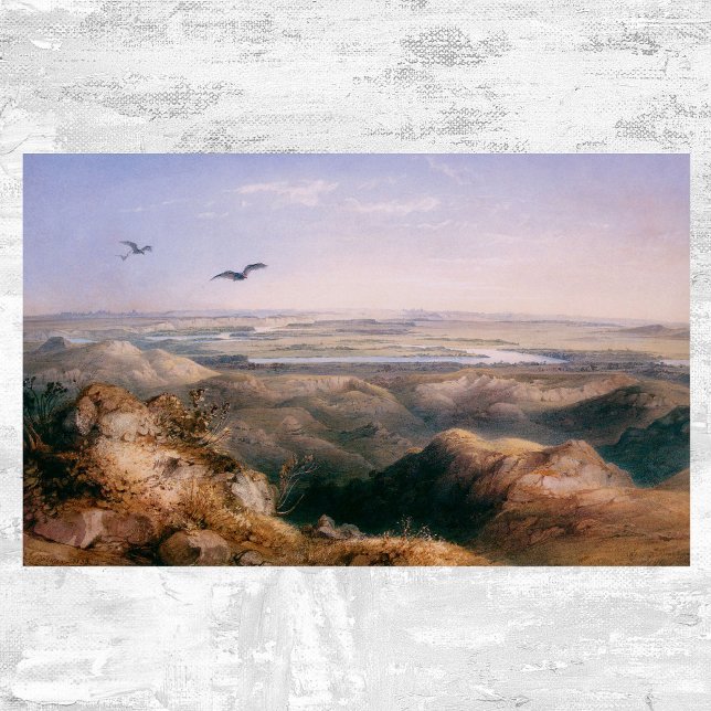 Pôster Junção de Yellowstone e Missouri por Bodmer (Criador carregado)