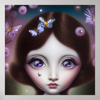 Poster June Alexandrite Birthstone Girl