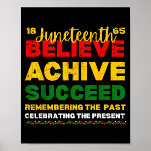 Poster Juneteenth 1865 acredite alcance sucesso preto