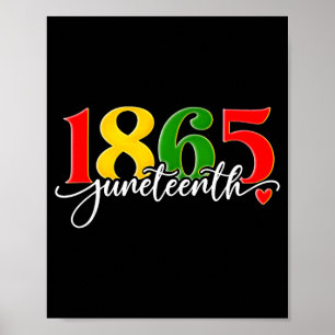 Poster Juneteenth 1865 afro-americano história negra home