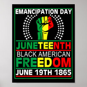 Poster Juneteenth 1865 é dia da independência das mulhere