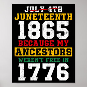 Poster Juneteenth 1865 porque meus ancestrais não estavam
