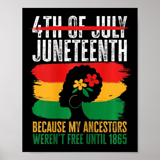 Poster Juneteenth Americano É Meu Dia Da Independência 4  (Frente)