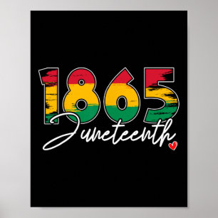 Poster Juneteenth Celebra Liberdade Negra 1865 Coração Hi
