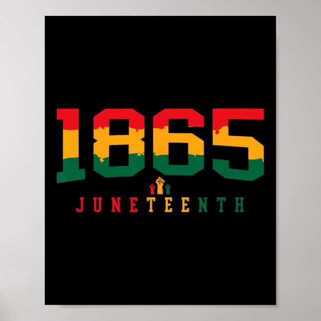 Poster Juneteenth Celebra Liberdade Negra 1865 História M (Frente)