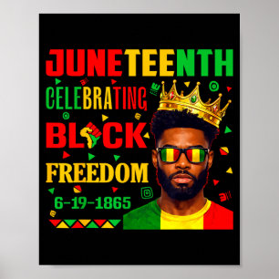 Poster Juneteenth celebrando a liberdade negra africana 1