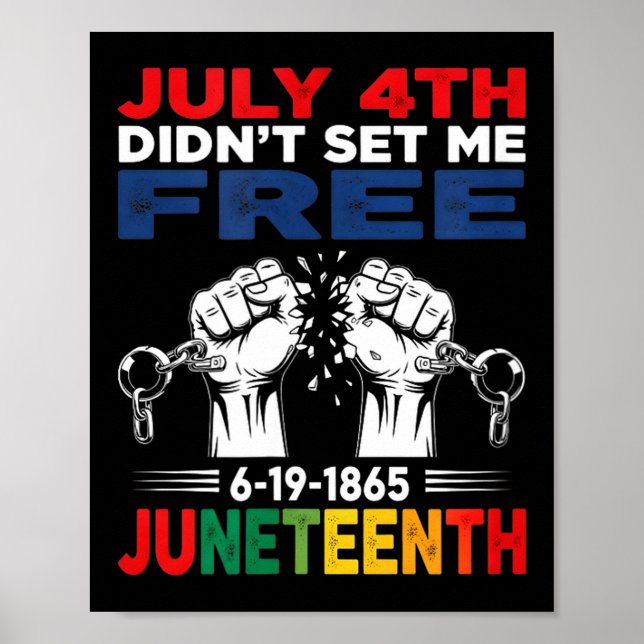 Poster Juneteenth é dia da independência história negra j (Frente)