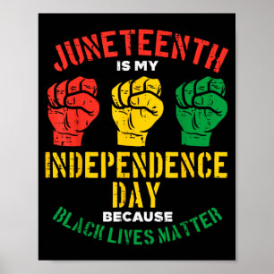 Poster Juneteenth é o Dia da Independência Porque as Vida