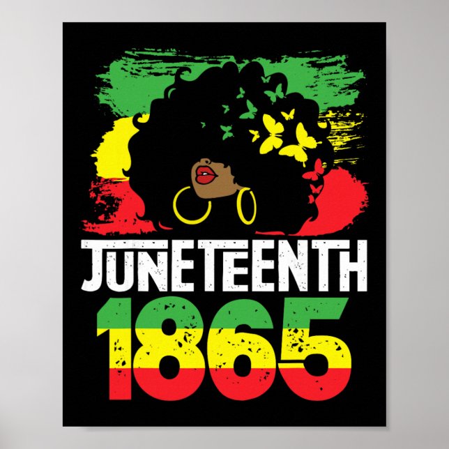Poster Juneteenth é o meu dia da independência Mulheres n (Frente)
