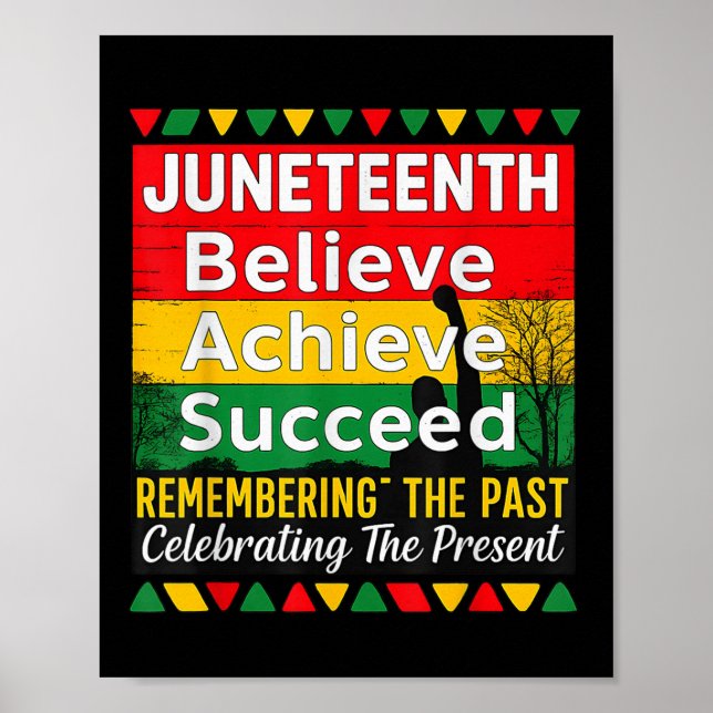 Poster Juneteenth é o meu dia da independência Orgulho ne (Frente)