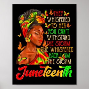 Poster Juneteenth Eu Sou A Tempestade Mulheres Negras Mês