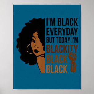 Poster Juneteenth eu sou uma mulher negra afro africana a