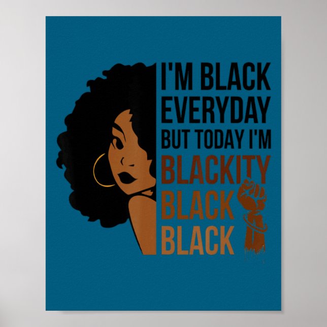 Poster Juneteenth eu sou uma mulher negra afro africana a (Frente)