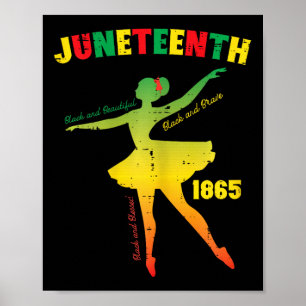 Poster Juneteenth Llerina Negra Linda Llet Meninas Crianç