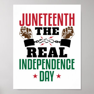 Poster Juneteenth O Verdadeiro Dia da Independência