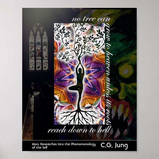 Poster Jungian Good Mau Cote Quote Rotas do Céu Mandala (Frente)