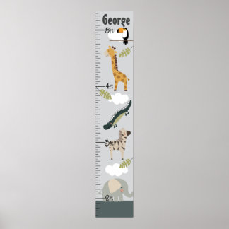 Poster Jungle Animal Growth Chart Don't change size!