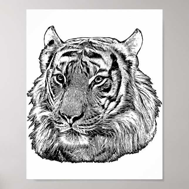 Poster Jungle Tiger Face safari (Frente)