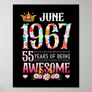 Poster Junho de 1967 55º Aniversário 55 Anos