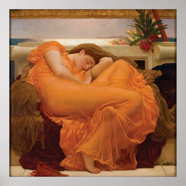 Pôster Junho flamejante de Frederic Leighton (Frente)