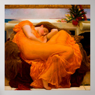 Poster Junho flamejante de Frederic Lord Leighton