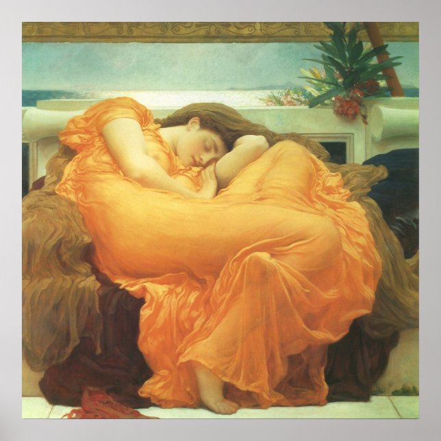 Pôster Junho flamejante por Lord Frederic Leighton (Frente)