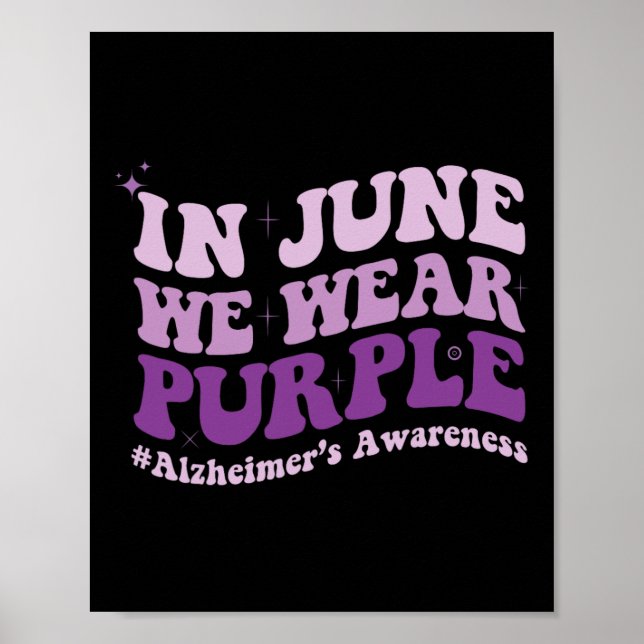 Poster Junho Nós Usamos Roxo Mês de Conscientização sobre (Frente)